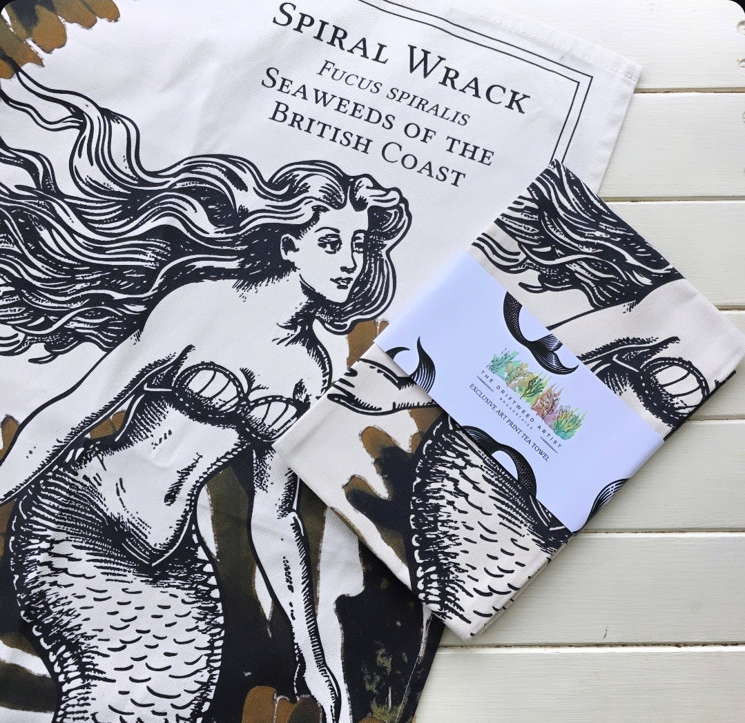 Mermaid Tea Towel by The Driftweed Artist