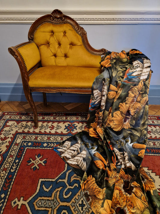 Voyage of Discovery printed velvet by Daniel Embleton