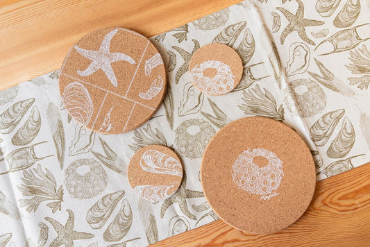 Beachcomber Cork Mats by Molly Pickle Design